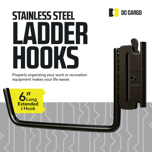 E track Ladder Hook - Extended J-Hook