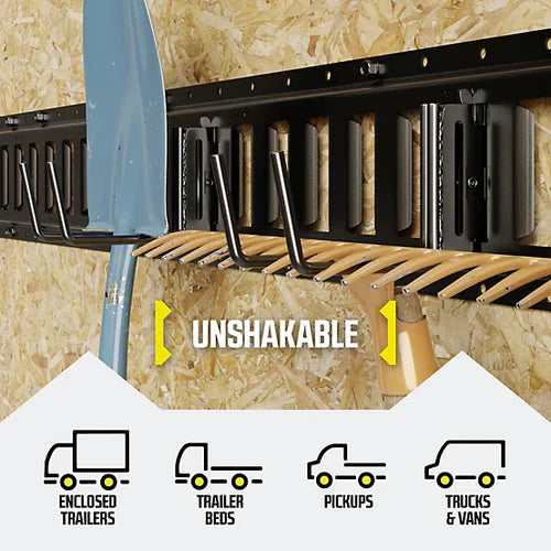 Extra-Wide E track Tool Hooks, 6.5" Deep
