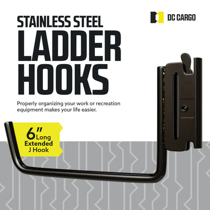 E track Ladder Hook - Extended J-Hook