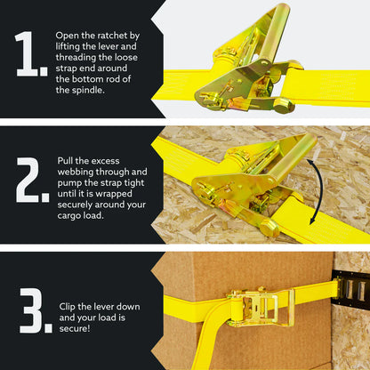 2" E track Ratchet Strap Tie-Down